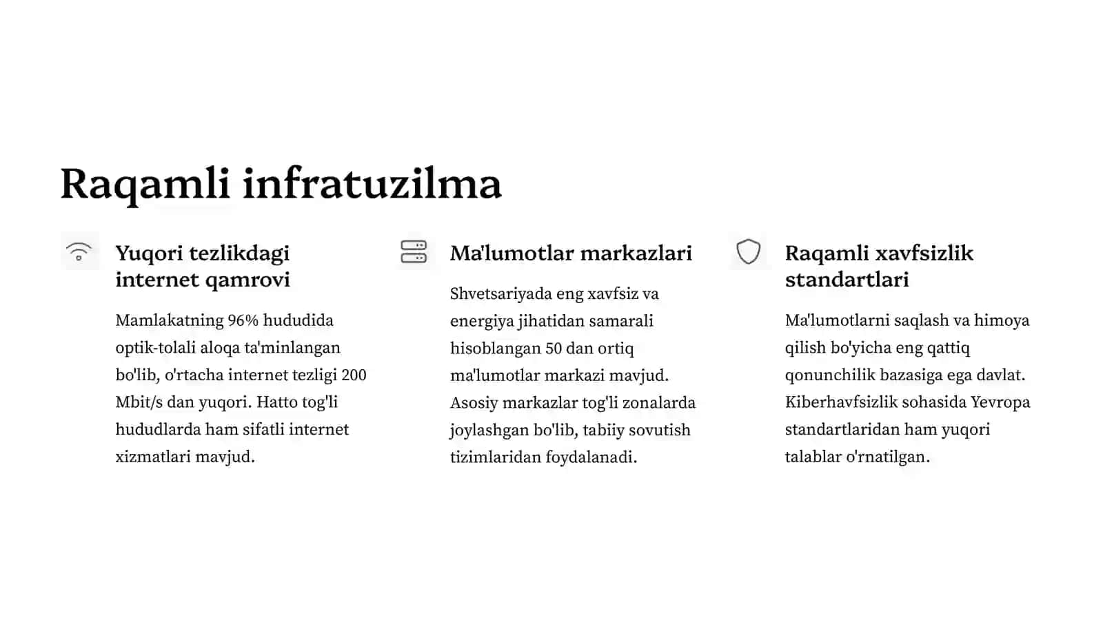 Shvetsariya raqamli iqtisodiyoti 3