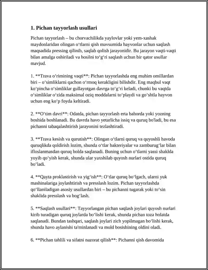 PICHAN TAYYORLASH TEXNOLOGIYASI 3
