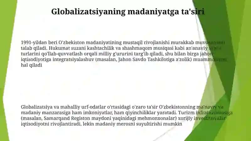 Mustaqil yirlarda Oʻzbekistondagi maʼnaviy va madaniy taraqqiyot 3