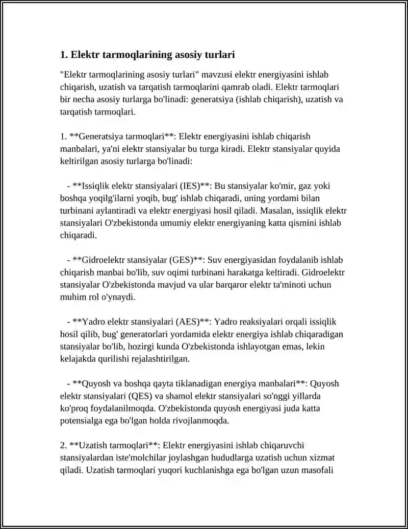 ELEKTR TARMOQLARI HISOBINING ASOSIY TURLARI 3