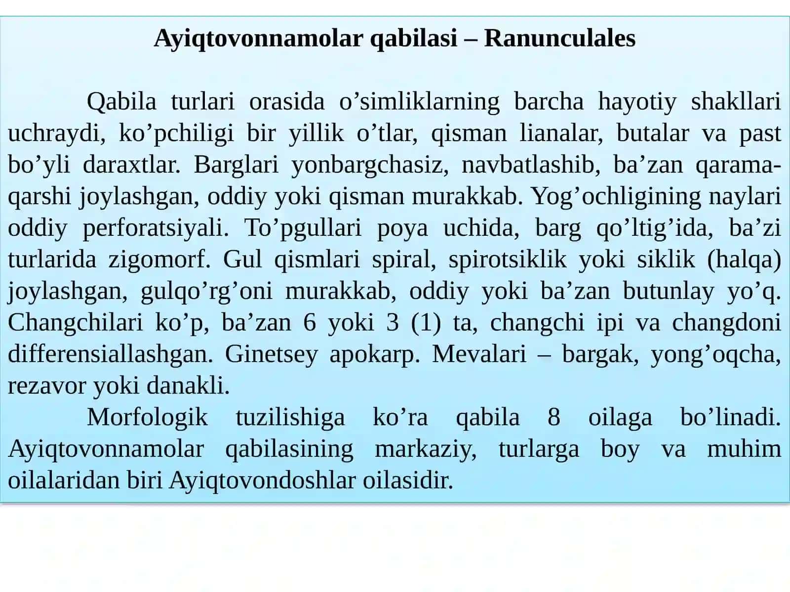 Ayiqtovondoshlar - Ranunculaceae oilasi 3