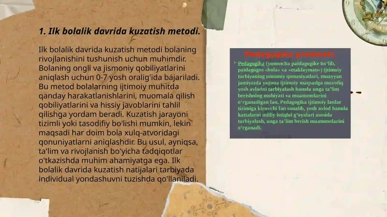 Ilk va maktabgaca yoshdagi bolalarning pedagogikasi fanining tadqiqot metodlari 3