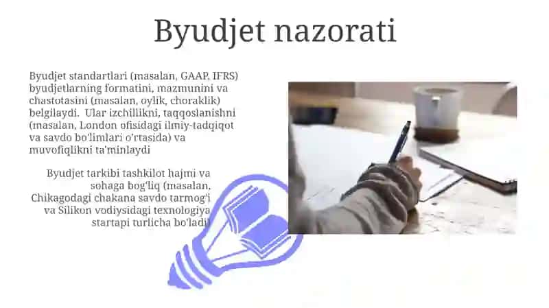 Byudjet hisobining standartlari va ularning mazmuni 3