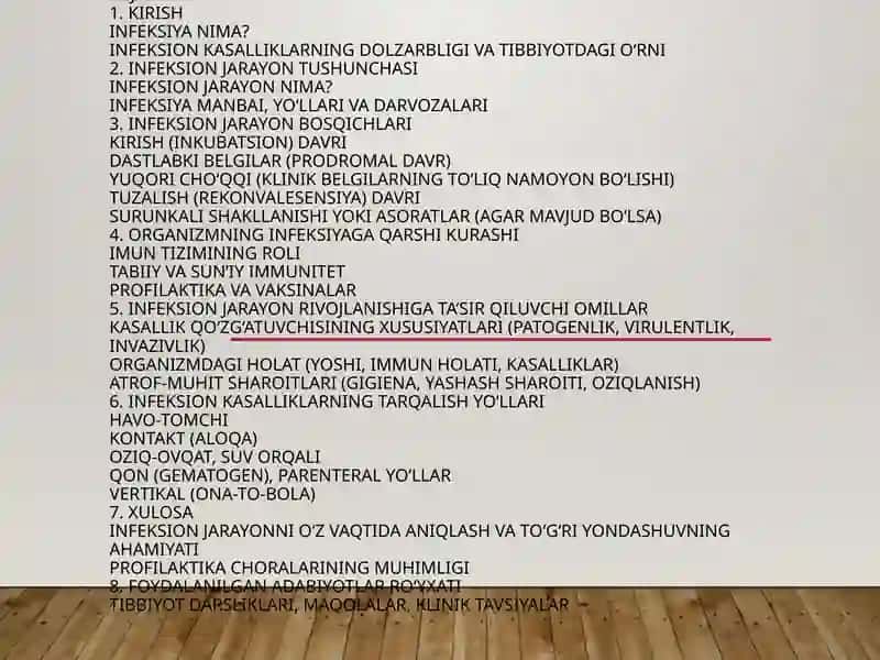 Umumiy infeksion jarayon haqida tushuncha 3