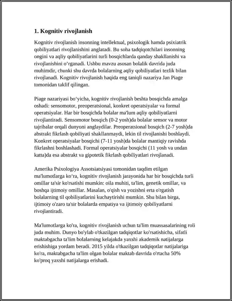 MAKTABGACHA TALIMDA BOLANI RIVOJLANISHI 3