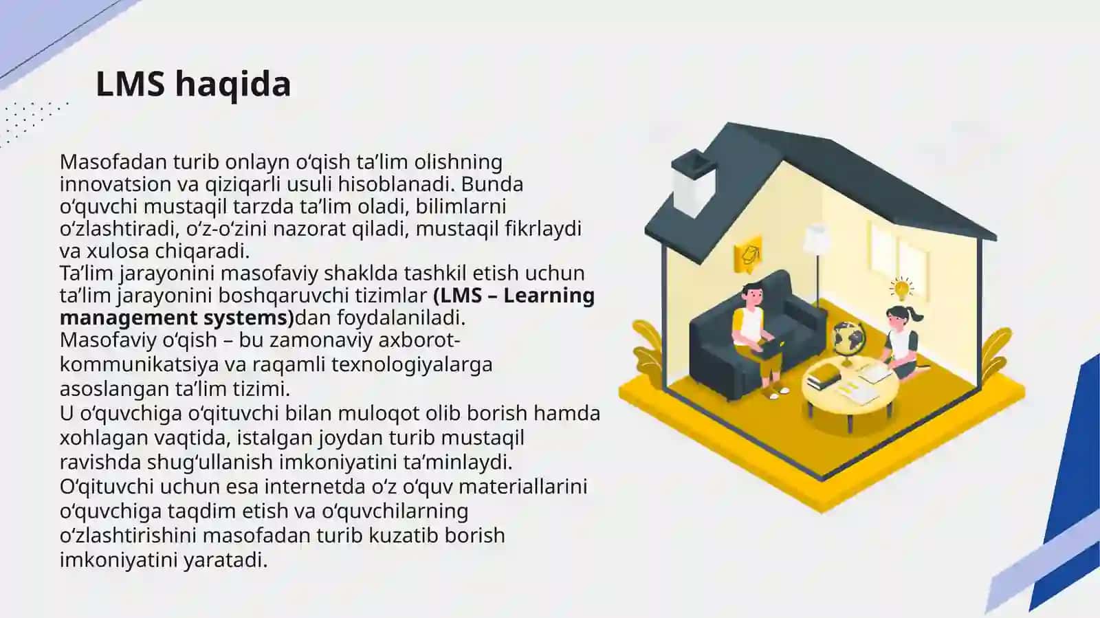 8-ma’ruza.Ta’limni boshqaruv tizimlari(LMS) yordamida o‘quv kurslari yaratish 3