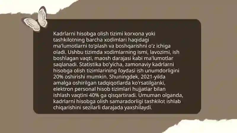 Kadrlarni hisobga olish tizimi 3