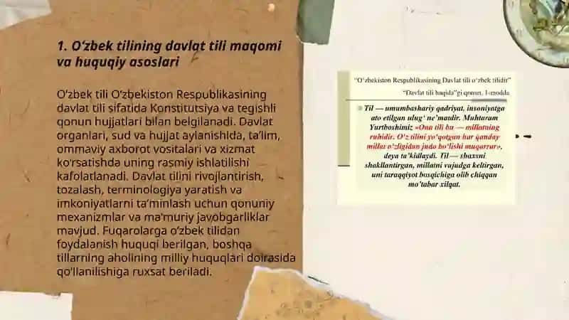 Oʻzbek tili – Davlat tili 3