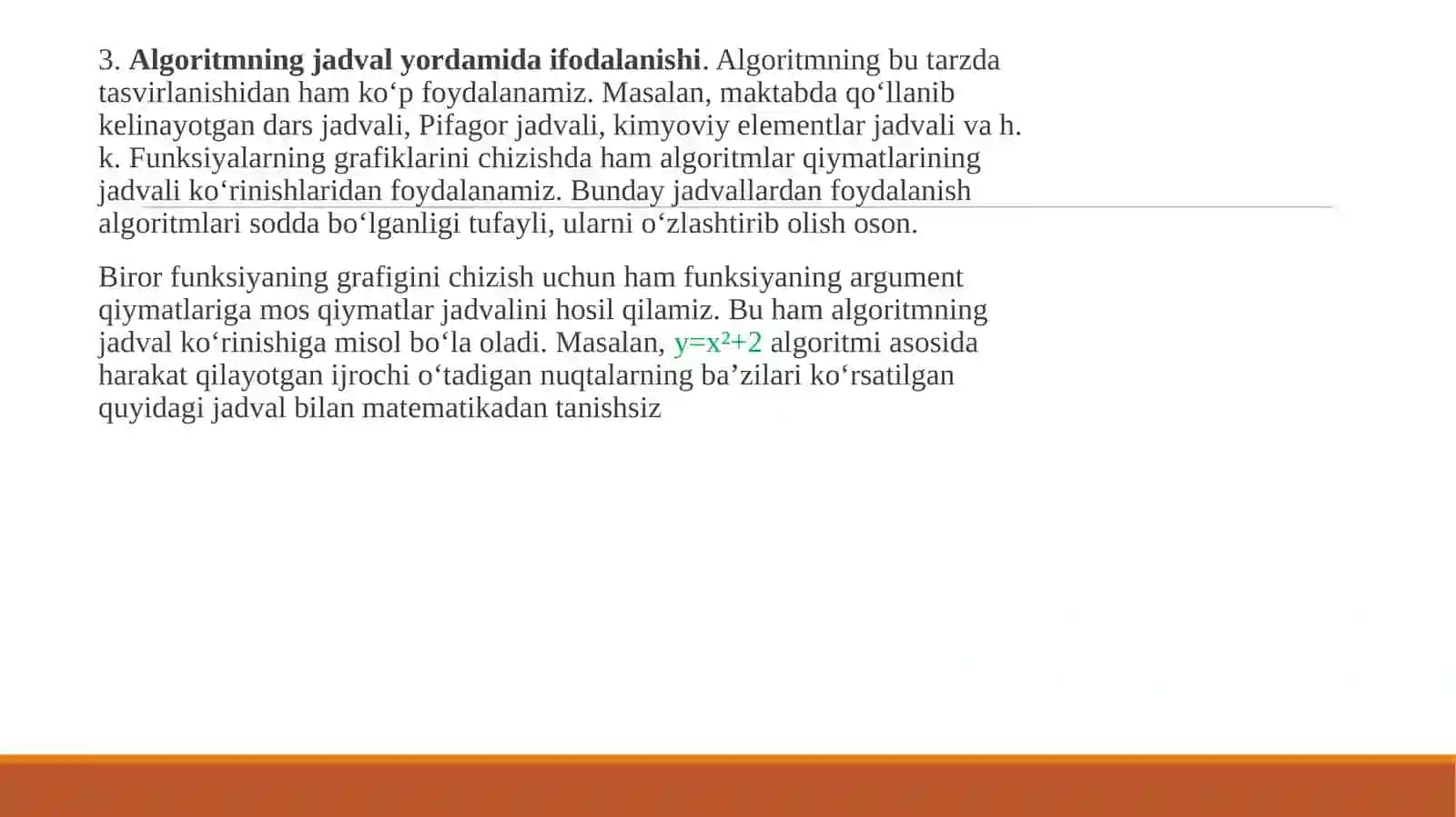 ALGORITM TURLARI VA TASVIRLASH USULLAR 3