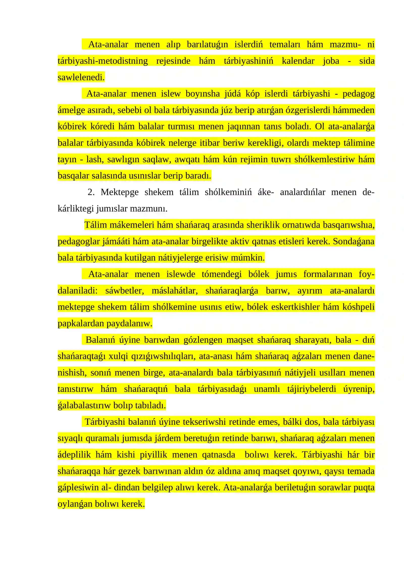 Mektepge shekem tálim mákemeleri hám shańaraqta til ósiriw boyınsha metodikalıq jumıslar 3