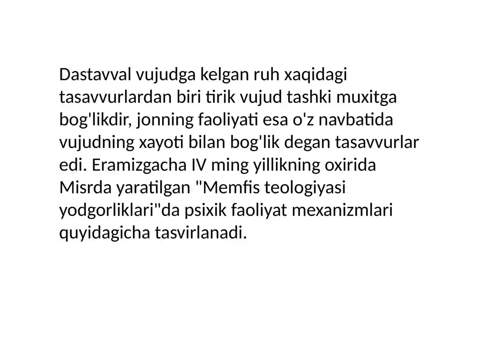 QADIMGI SHARQ MAMLAKATLARIDA PSIXOLOGIK FIKRLAR 3