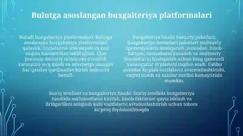 Buxgalteriya Hisobi Uchun Dasturlar To'plami 3