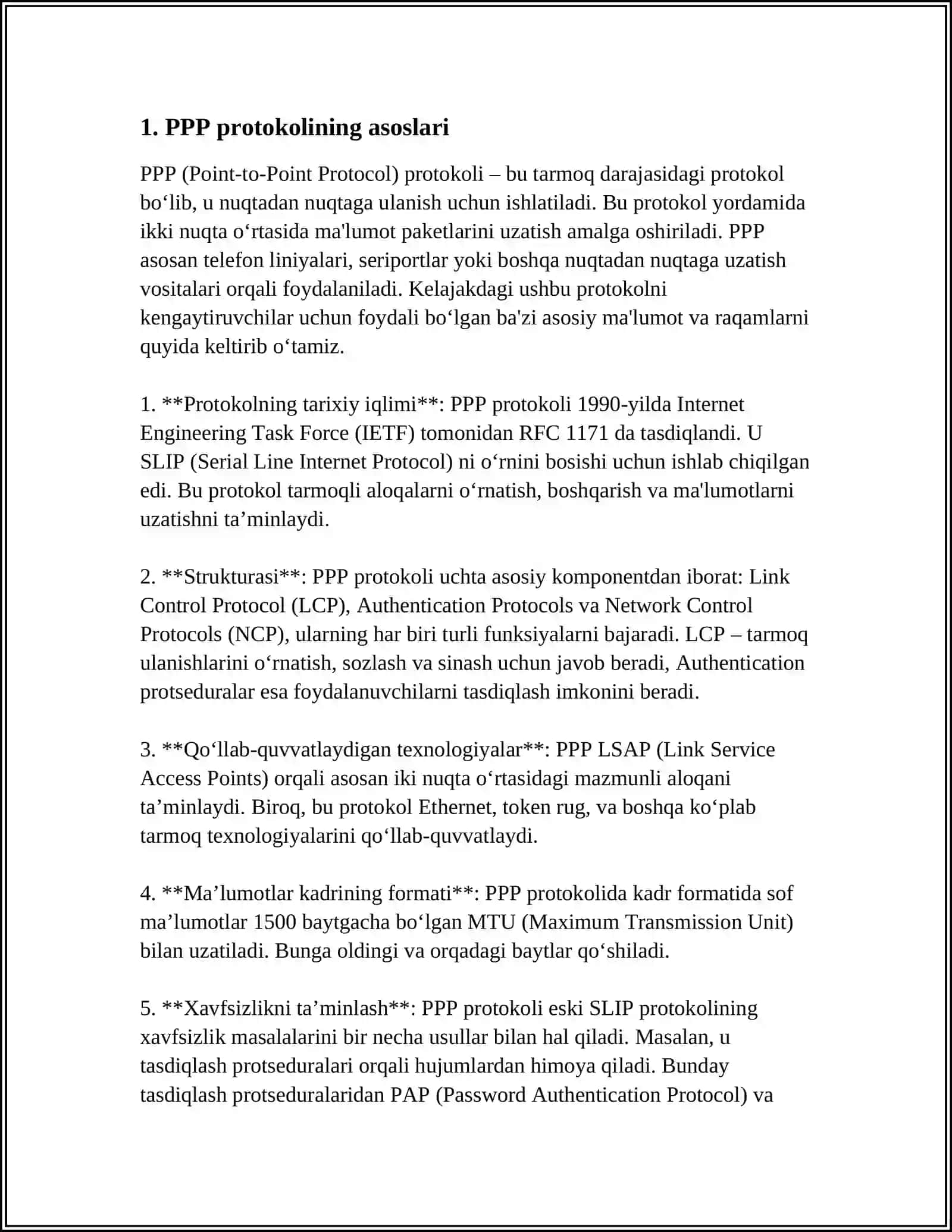 PPP Protokoli 3