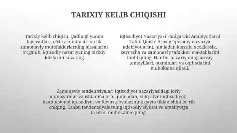 Iqtisodiyot Nazariyasi Faniga Oid Adabiyotlarni Tahlil Qilish 3