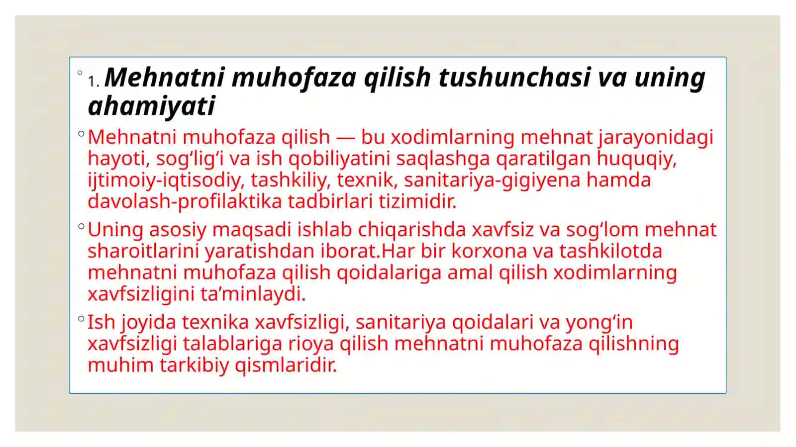 Mehantni muhofaza qilish sohasida hodimning huquqlari va majburiyatlar 3