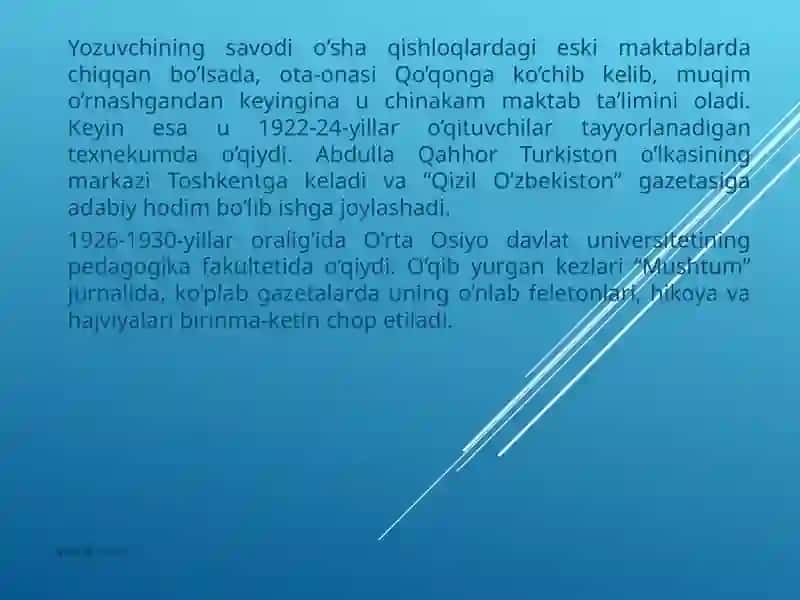 ABDULLA QAHHOR ASARLARIDA ARXAIK SO'ZLAR USLUBIYATI 3