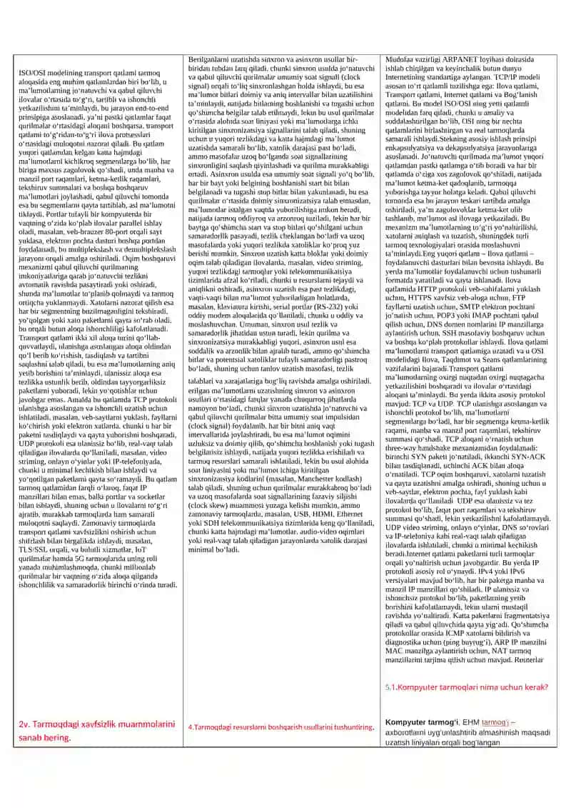 Kompyuter tarmoqlari fanining predmeti 3