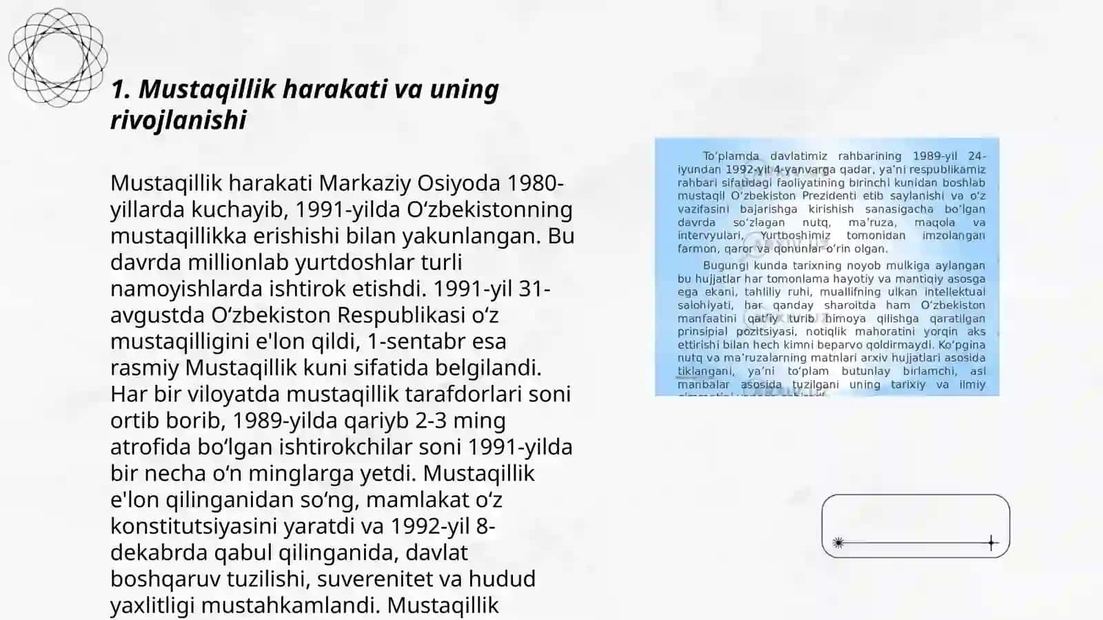 Mustaqillikka erishish ostonasida Oʻzbekistonda ijtimoiy siyosiy jarayonlar 3