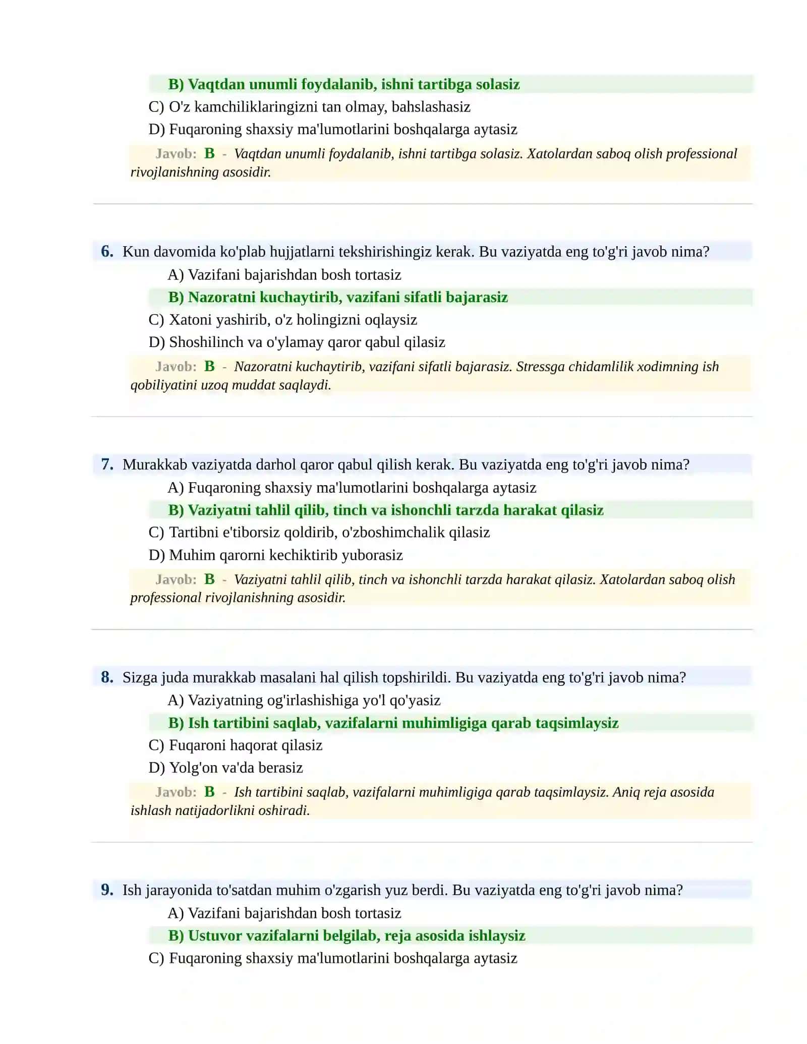 BOJXONA XIZMATIGA ISHGA KIRISH PSIXOLOGIK SINOV Testlari 3