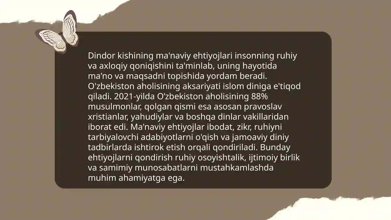 Dindor kishining ehtiyojlari va xulq-atvor motivlari 3