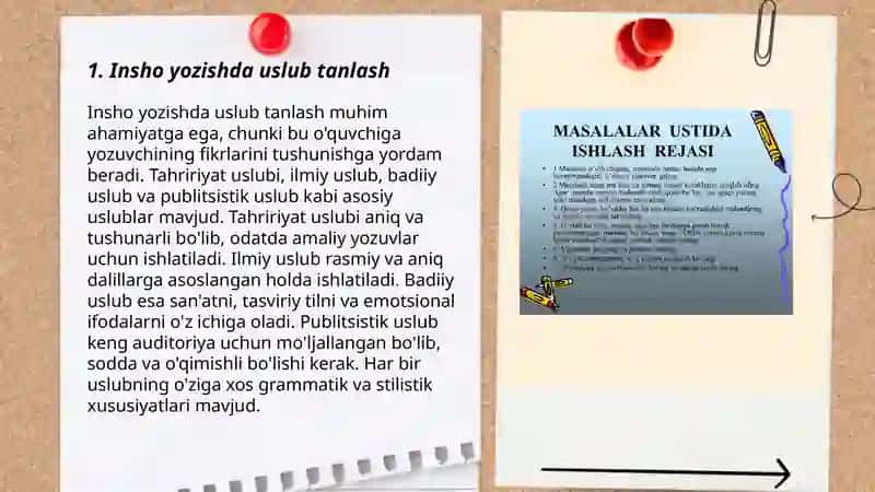 Essening oʻziga xos xususiyatlari va yozishdagi talablar 3