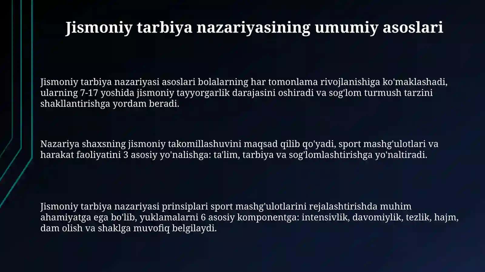 Jismoniy tarbiya nazariyasining umumiy prinsiplari 3