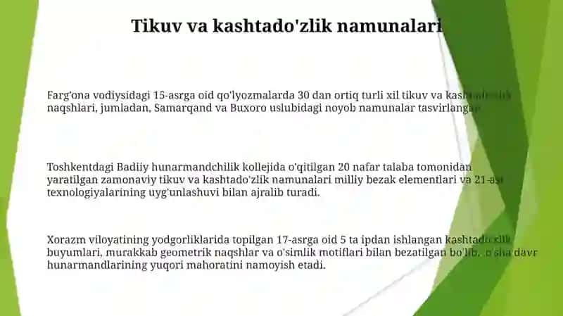 Tikuv va Kashtaning Asosiy Texnikalari 3