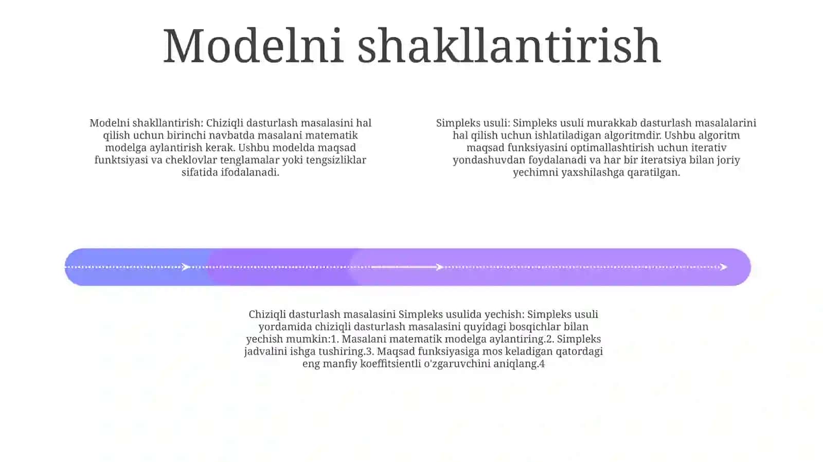 Chiziqli Dasturlash Masalasini SimpleksUsuldaYechish 3