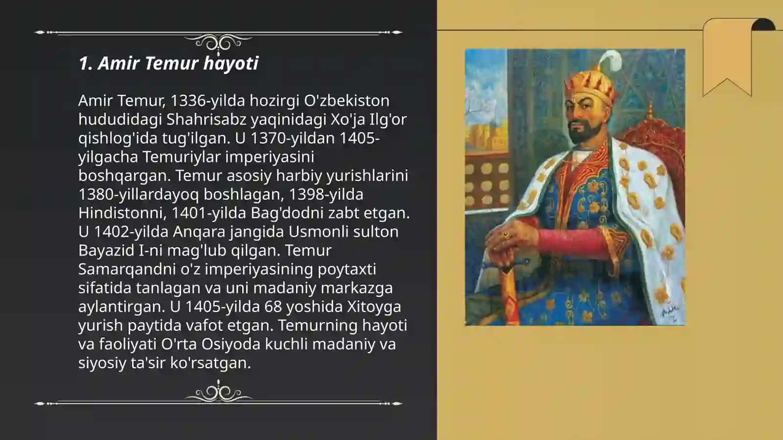 Amir Temur buyuk sarkard 3