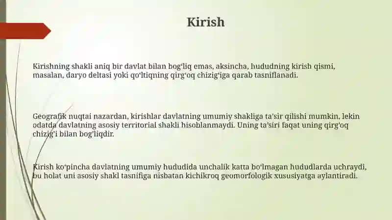 Jahon mamlakatlarini hududiy shakliga ko‘ra turlarga ajratish 3