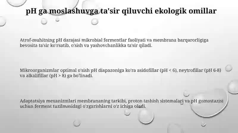 Muhit kislotaligiga boʻlgan munosabatiga koʻra mikroorganizmlarning boʻlinishi 3