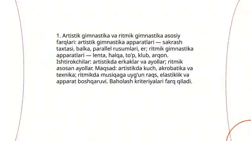 Artistik gimnastika va ritmik gimnastika: asosiy farqlar 3