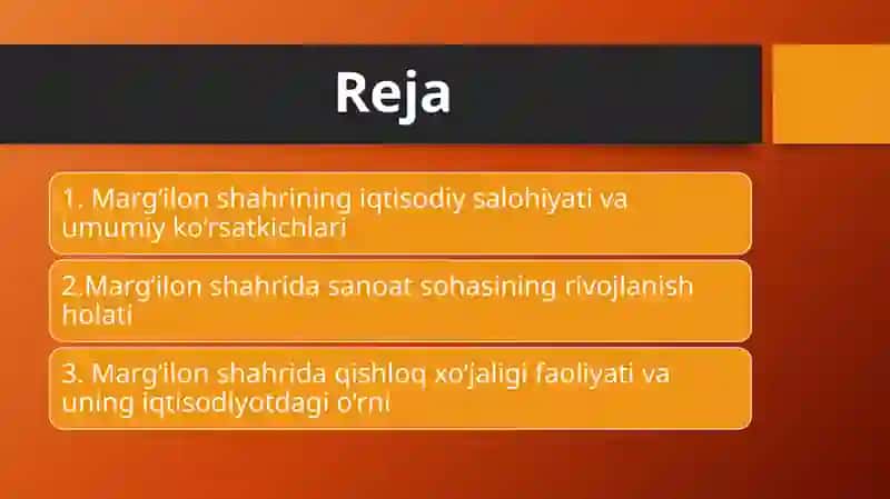 Marg'ilon shaharning umumiy iqtisodiy tavsifi 3