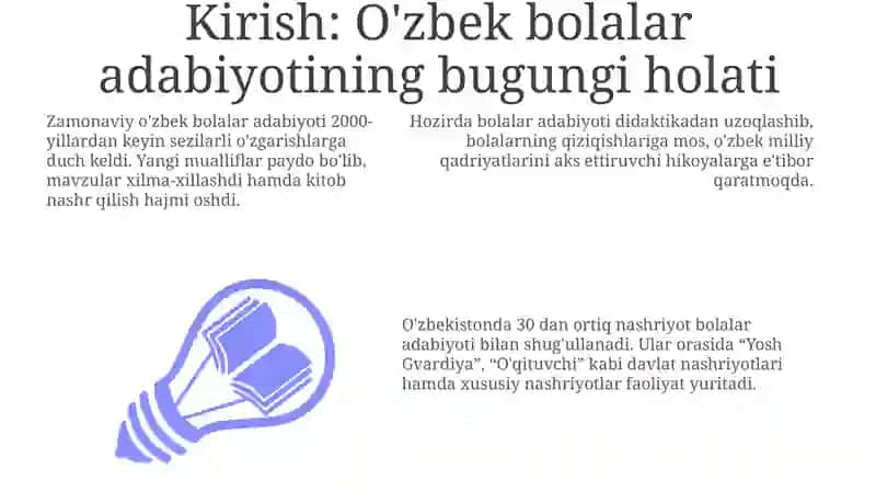 O'zbek Bolalar Adabiyoti 3