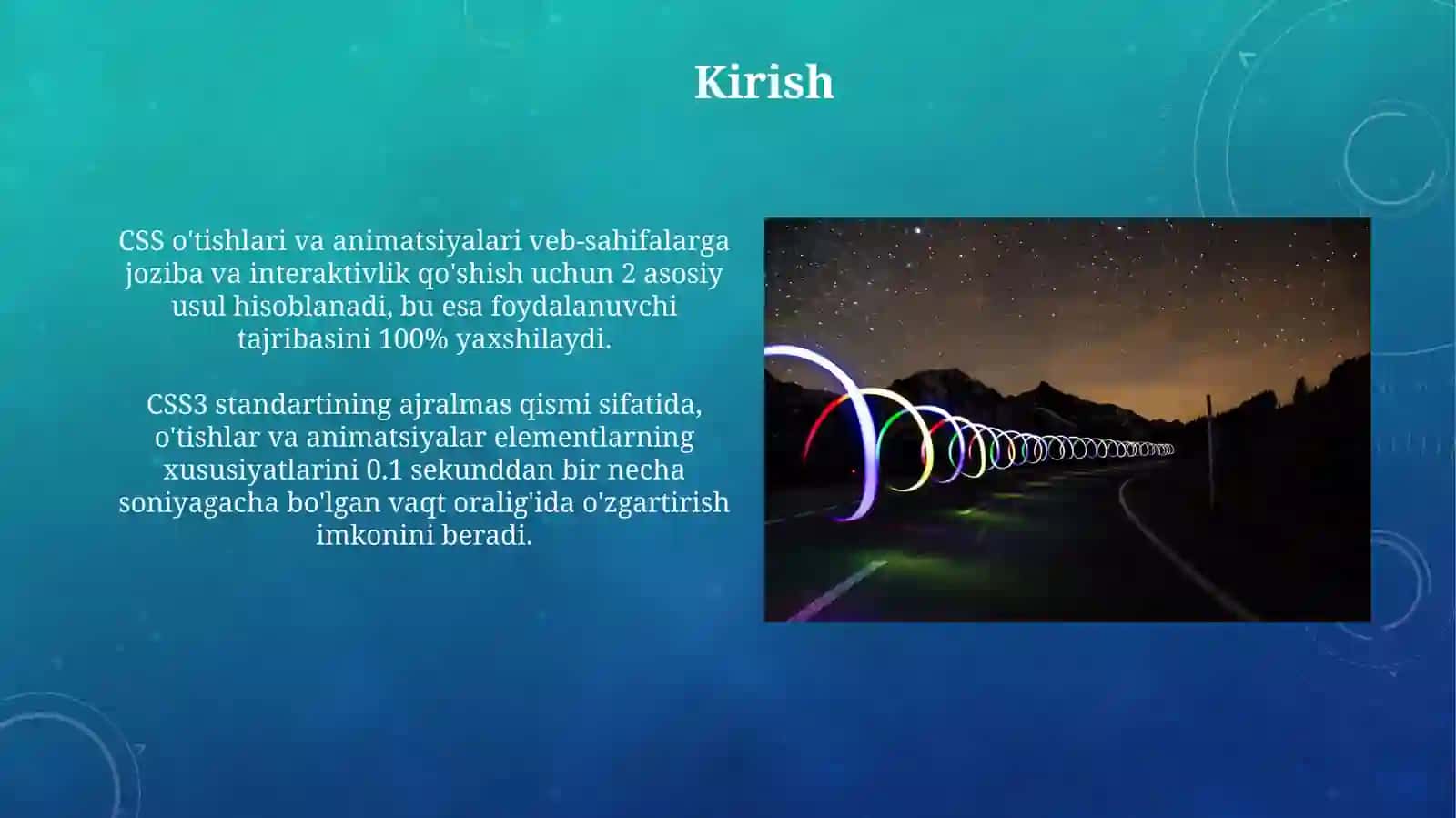 Animatsiyalar va o‘tishlar (Transitions) 3