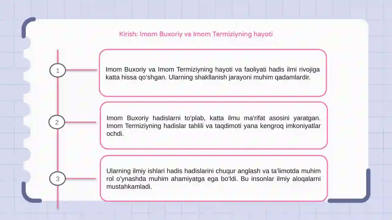 Imom Buxoriy va Imom Termiziyning hadis ilmiga qoʻshgan hissalarini qiyosiy tahlili 3