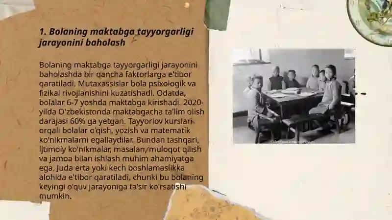Bolaning maktab ta'limiga tayyorgarligi taxlili 3