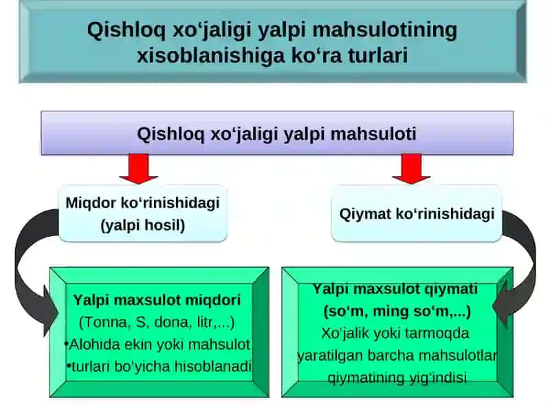 Qishloq xo‘jaligi yalpi va tovar maxsulotlarini kengaytirilgan takror ishlab chiqarish 3