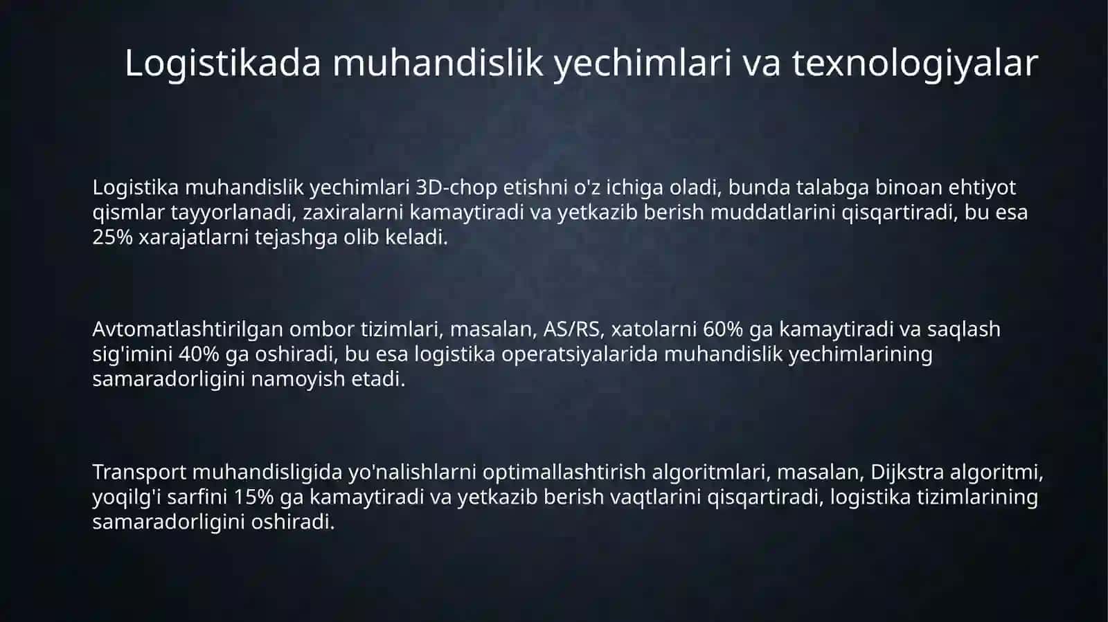 Logistikaning texnikavat texnologiya fanlari bilan aloqadorligi 3