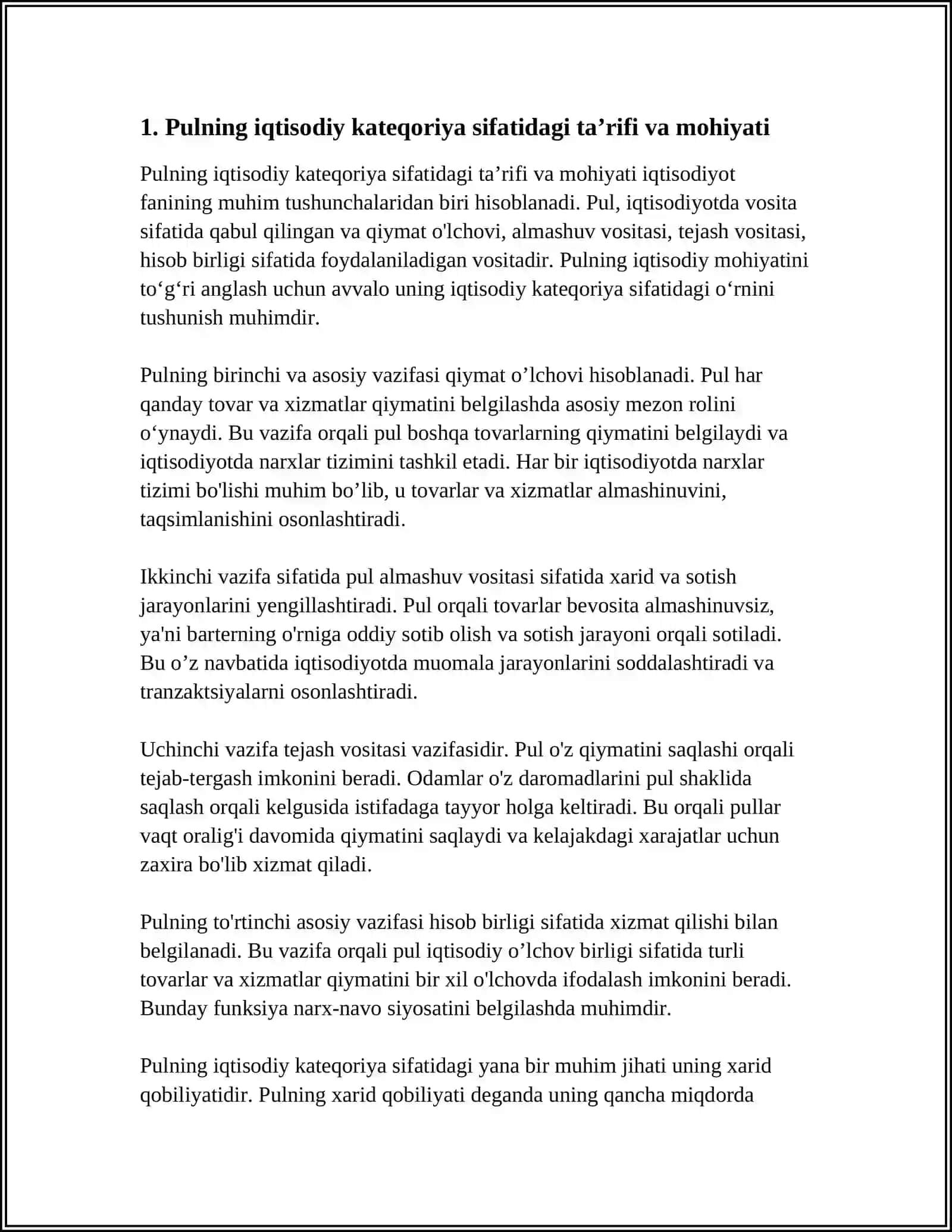 IQTISODIY KATEGORIYA SIFATIDA PULNING MOHIYATI 3
