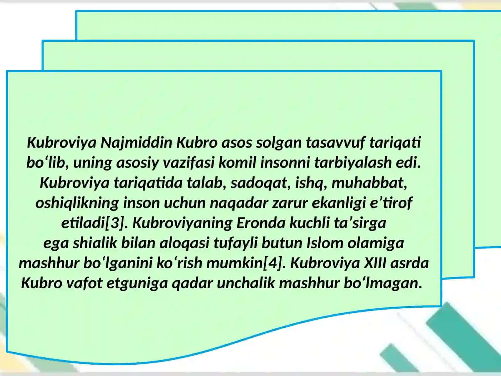 Najmiddin Kubroning hayoti va tariqati asoslari 3