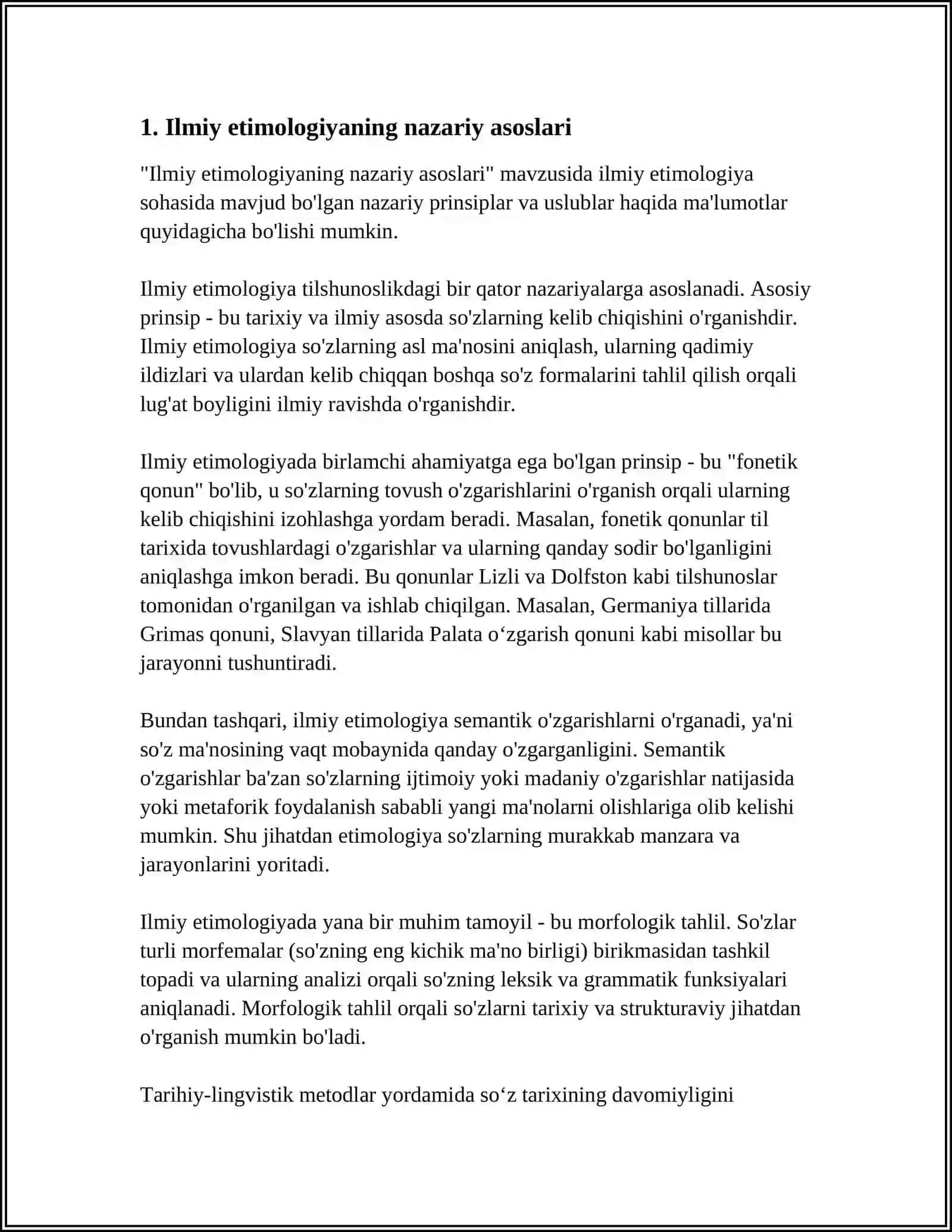 ILMIY ETIMOLOGIYA, XALQ ETIMOLOGIYASI VA «YOLG‘ON ETIMOLOGIYA» 3