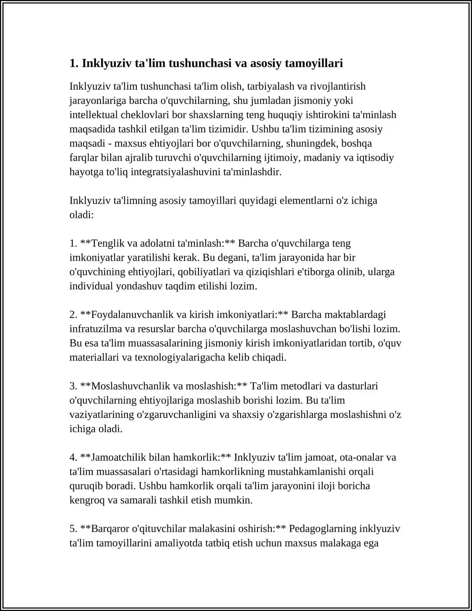 INKLYUZIV TALIMNING MOHIYATI INTEGRATSION TALIM VA IJTIMOIY REABILITASIYA 3