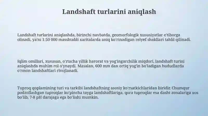 Landshaft turlari 3