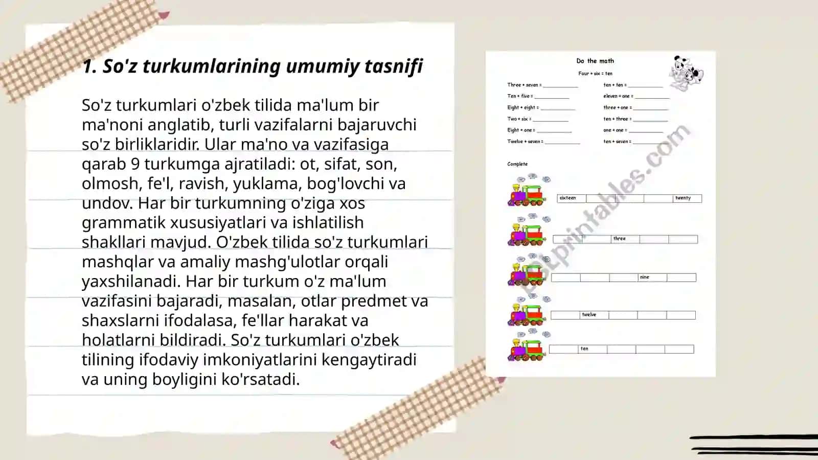 Son so’z turkumini o’rganishdagi mashqlar tizimini tahlil qilish 3