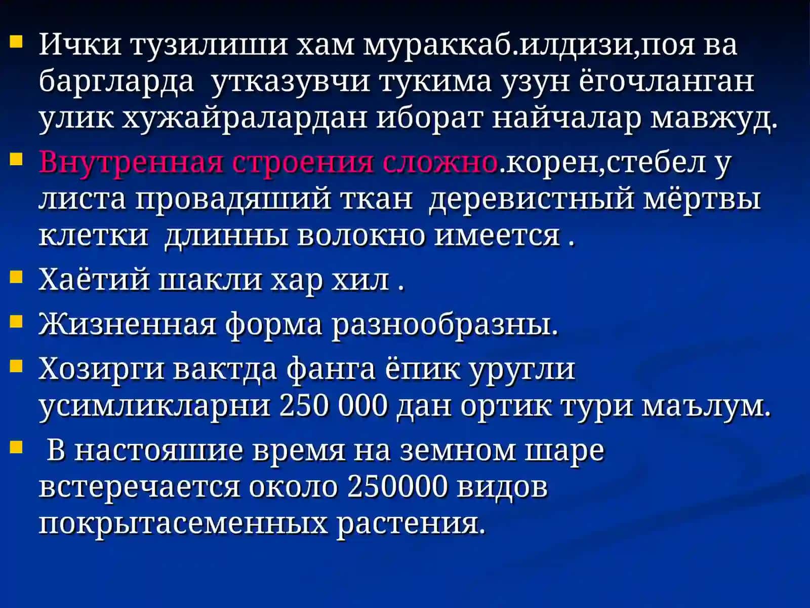Ёпик уруглилар булими-отдельпокрытосеменных (цветковые) 3