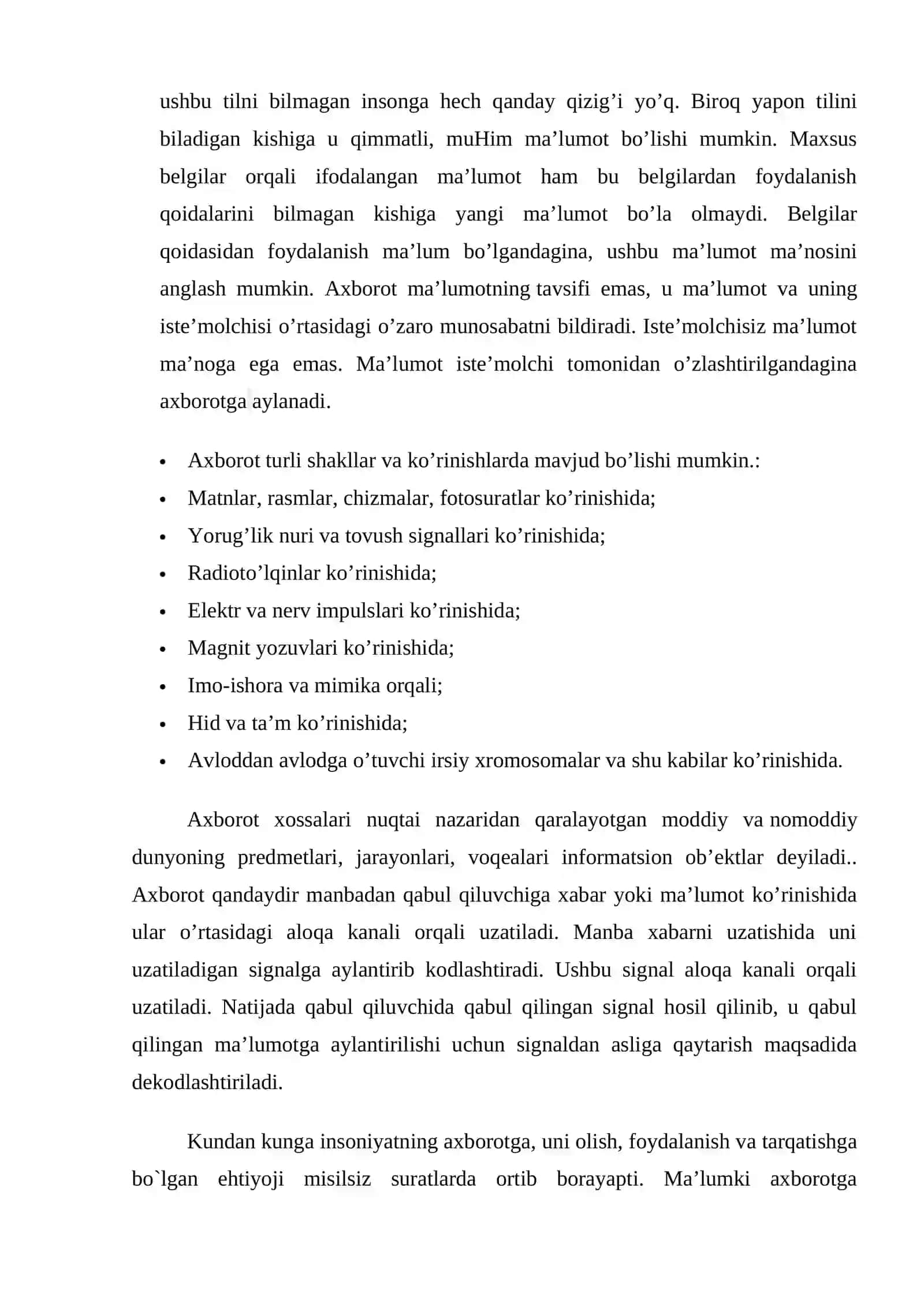 Axborotni saqlash, ishlov berish va himoyalashning zamonaviy texnologiyalari 3