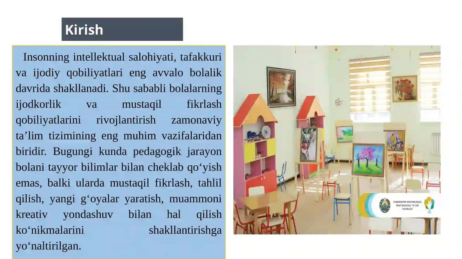 Bolalarning ijodkorlik va mustaqil fikrlashini o'rganish metodlari 3