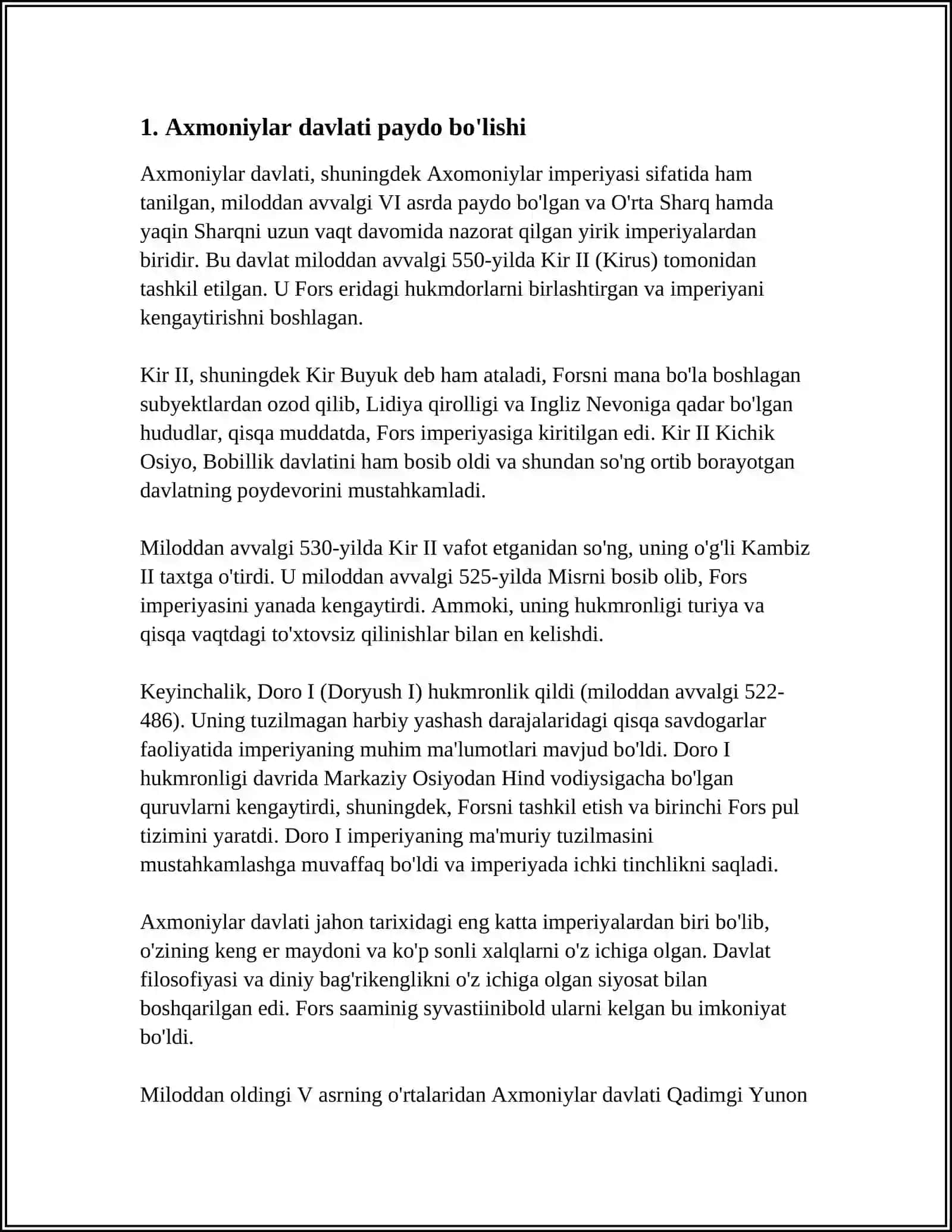 AXMONIYLAR DAVLATI ISKANDAR DAVLATI 3