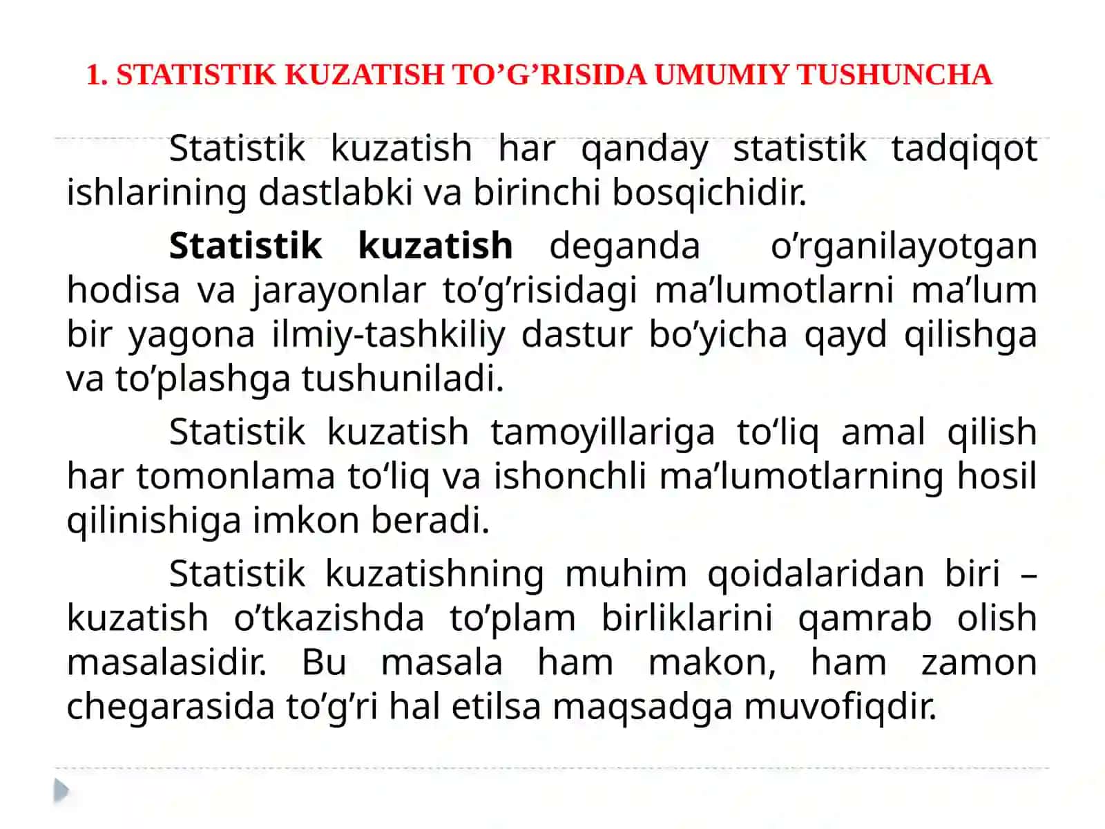 Statistik ma’lumotlarni to‘plash nazariyasi va amaliyoti 3